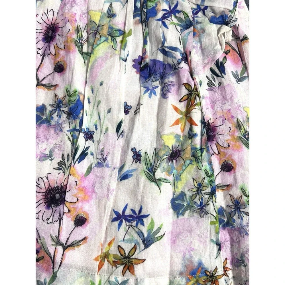 Tutu Du Monde Eden Dress Girls 3-6 Months Watercolor Summer Floral Lined Ruffled